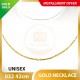 UNISEX 999.9 GOLD NECKLACE - 032: 42cm
