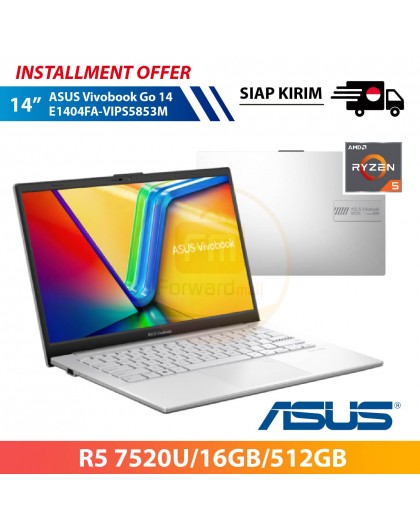 【IND】ASUS Vivobook Go 14 E1404FA-VIPS5853M (R5-7520U/16G/512G SSD/WIN11)