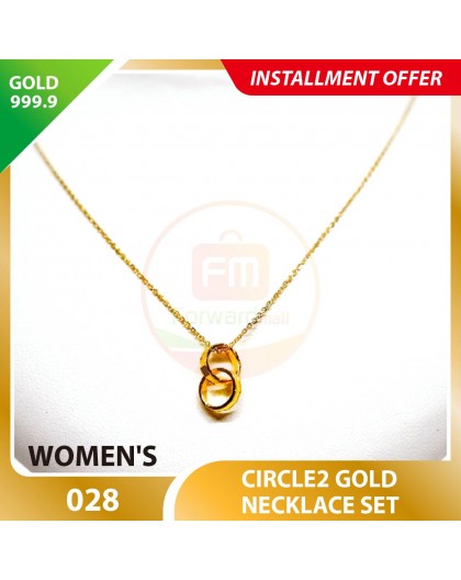 CIRCLE2 WOMEN'S 999.9 GOLD NECKLACE SET 028: 42cm
