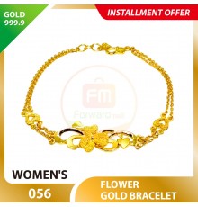 FLOWER 999.9 GOLD BRACELET - 056 17cm