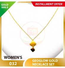 GEOGLOW 999.9 GOLD NECKLACE SET 032: 42cm