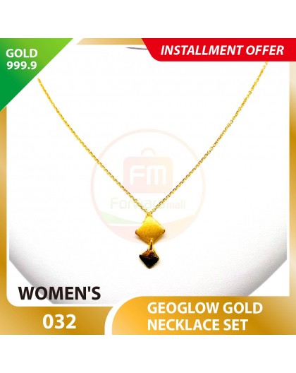 GEOGLOW 999.9 GOLD NECKLACE SET 032: 42cm