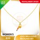 LOCK 999.9 GOLD NECKLACE SET 033: 42cm