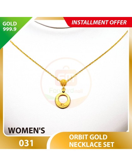 ORBIT 999.9 GOLD NECKLACE SET 031: 42cm