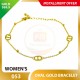 OVAL 999.9 GOLD BRACELET - 053 15-18cm