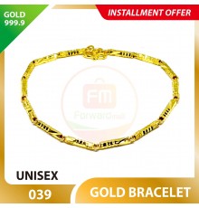 UNISEX 999.9 GOLD BRACELET - 039 19cm