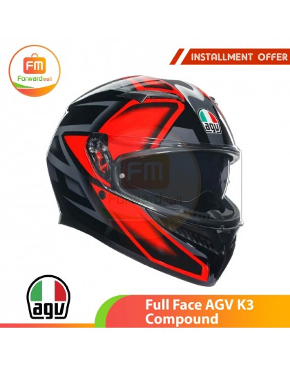 Full Face AGV K3 Compound Black Red