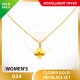CLOVER 999.9 GOLD NECKLACE SET 034: 42cm