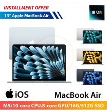 Apple MacBook Air 13"(M5/10‑core CPU,8‑core GPU/16G/512G SSD)