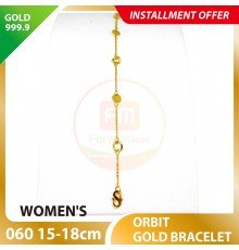 ORBIT 999.9 GOLD BRACELET - 060 15-18cm