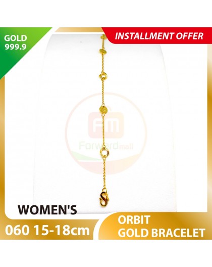 ORBIT 999.9 GOLD BRACELET - 060 15-18cm
