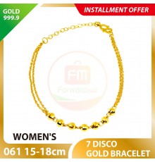 7 DISCO 999.9 GOLD BRACELET - 061 15-18cm