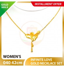 INFINITE LOVE 999.9 GOLD NECKLACE SET 040: 42cm