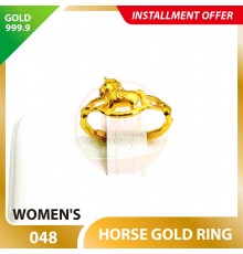 HORSE 999.9 GOLD RING - 048