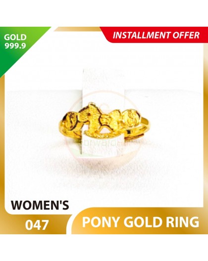 PONY 999.9 GOLD RING - 047