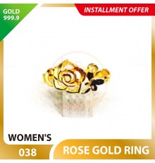 ROSE 999.9 GOLD RING - 038