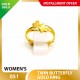 TWIN BUTTERFLY 999.9 GOLD RING - 051