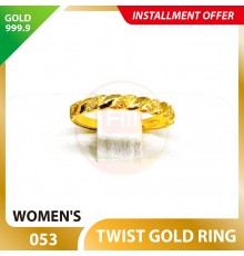 TWIST 999.9 GOLD RING - 053