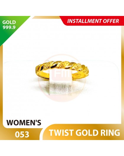 TWIST 999.9 GOLD RING - 053