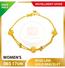 ROSE LINK 999.9 GOLD BRACELET - 065 17cm