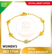 PETAL 999.9 GOLD BRACELET - 063 17cm