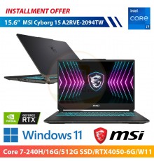 MSI Cyborg 15 A2RVE-2094TW 15.6" (Core 7-240H/16G/512G SSD/RTX4050-6G/W11)
