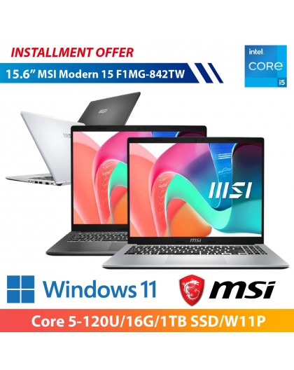 MSI Modern 15 F1MG-842TW 15.6" (Core 5-120U/16G/1TB SSD/W11P)