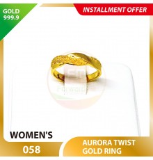 AURORA TWIST 999.9 GOLD RING - 058