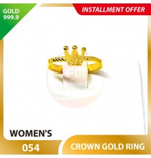 CROWN 999.9 GOLD RING - 054