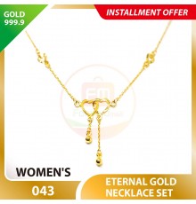 ETERNAL 999.9 GOLD NECKLACE SET 043: 42cm